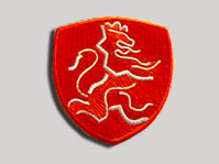 Geborduurd logo Nederlandse leeuw